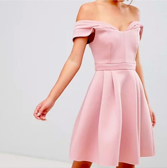 ASOS Design Bardot cold shoulder mini dress, size 14. New with tags - Picture 1 of 6